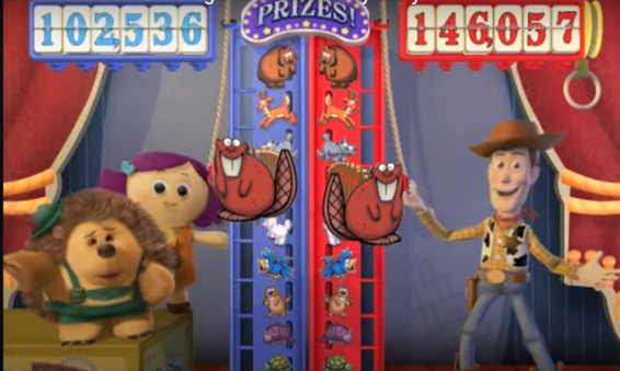Tela de pontuação Toy Story Mania
