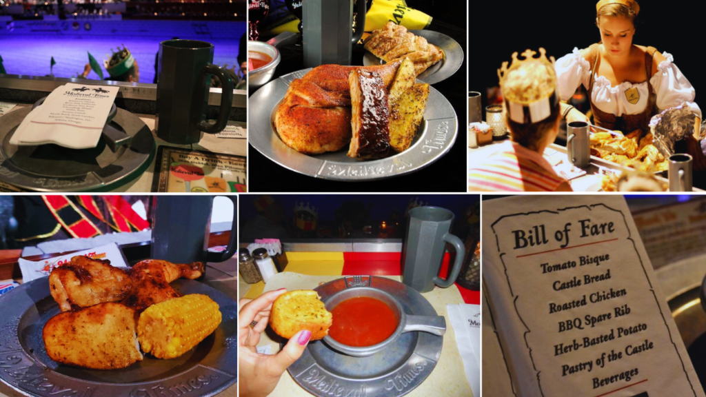 Comida, bebida e cardápio do Medieval Times